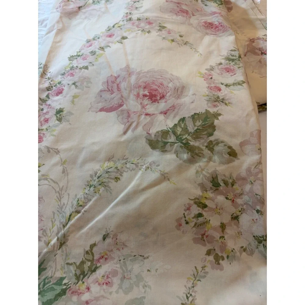 Vintage Springmaid Bill Blass Windermere Collection Queen Sheet Set Floral 3 Pc